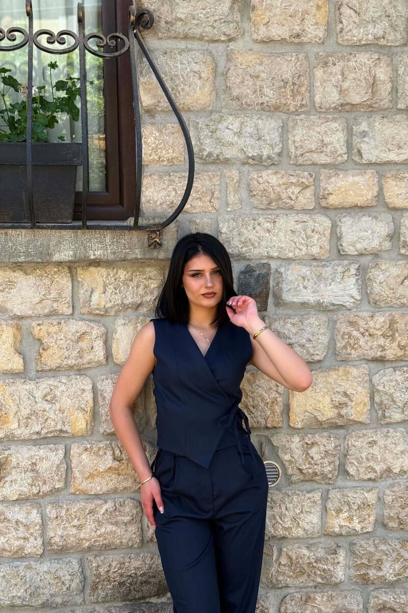 SET NJE NGJYRESH JELEK + PANTALLONA PER FEMRA NE NGJYRE BLU - 5