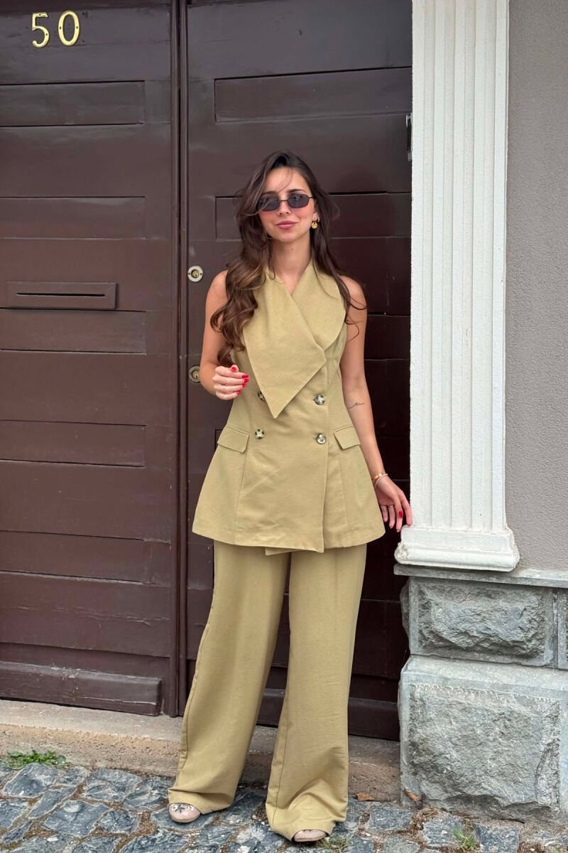 SET NJE NGJYRESH JELEK + PANTALLONA PER FEMRA NE NGJYRE ULLI - 4