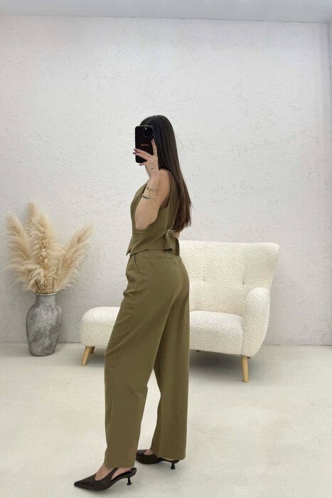 SET NJË NGJYRËSH JELEK+PANTALLONA PËR FEMRA NË NGJYRËN ULLI - 2