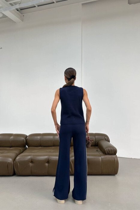 SET NJE NGJYRESH JELEK + PANTALLONA PER FEMRA NE NGJYRE BLU - 4