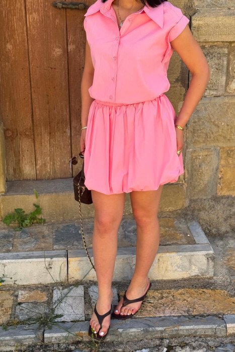 SET NJE NGJYRESH KEMISHE PA MENGE + FUNDPANTALLONE PER FEMRA NE NGJYRE ROZE - 2
