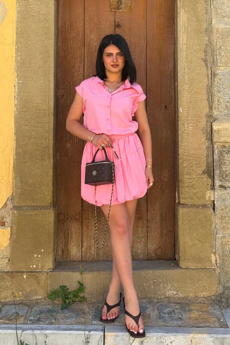 SET NJE NGJYRESH KEMISHE PA MENGE + FUNDPANTALLONE PER FEMRA NE NGJYRE ROZE - 4