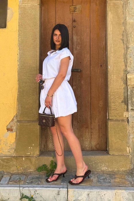 SET NJE NGJYRESH KEMISHE PA MENGE + FUNDPANTALLONE PER FEMRA NE NGJYRE TE BARDHE - 4