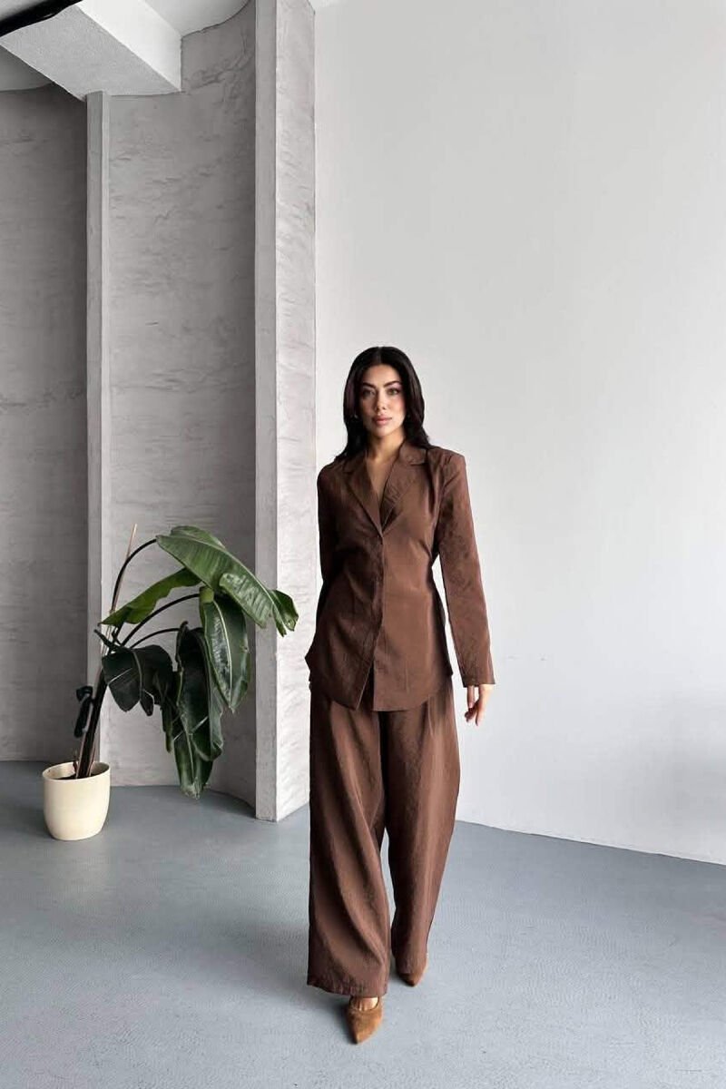 SET NJE NGJYRESH KEMISHE + PANATLLONA PER FEMRA NE NGJYRE KAFE - 5