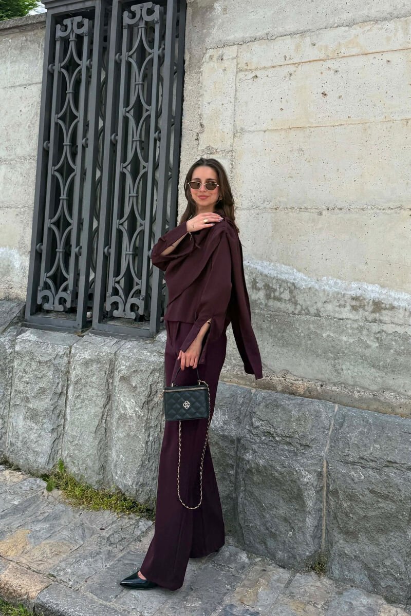 SET NJE NGJYRESH KEMISHE + PANTALLONA PER FEMRA NE NGJYRE LEJLA TE ERRET - 5