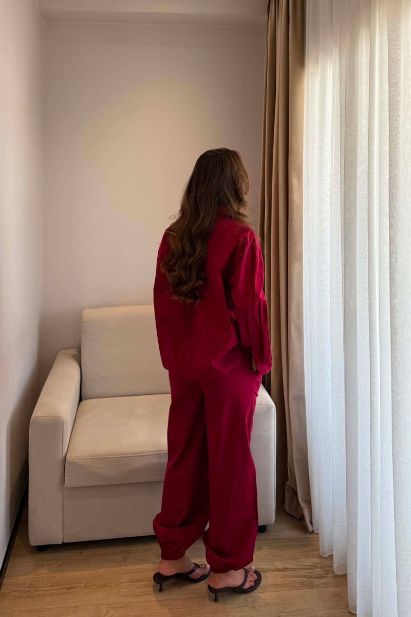 SET NJE NGJYRESH KEMISHE + PANTALLONA PER FEMRA NE NGJYRE QERSHI - 4
