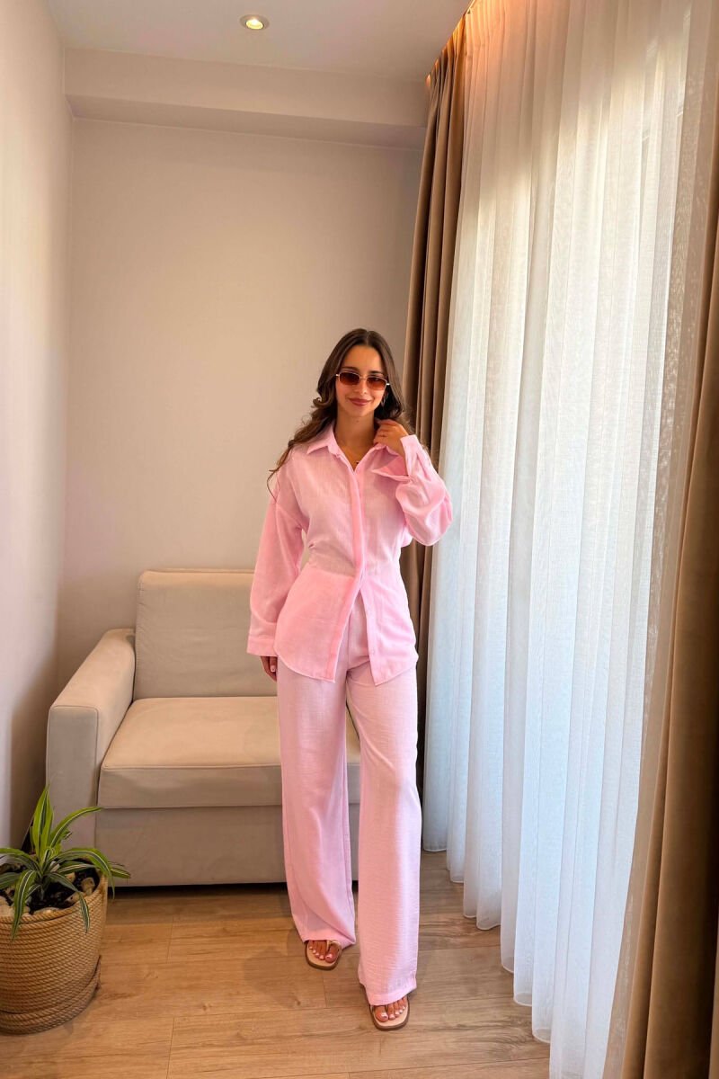 SET NJE NGJYRESH KEMISHE + PANATLLONA PER FEMRA NE NGJYRE ROZE - 2