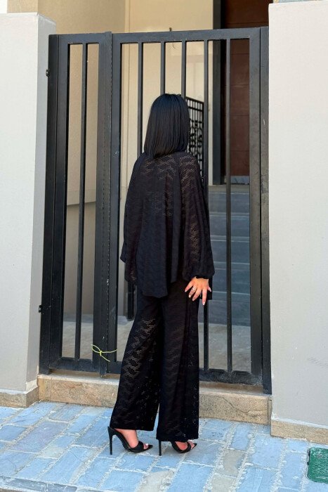 SET NJE NGJYRESH KEMISHE + PANTALLONA PER FEMRA NE NGJYRE TE ZEZE - 3