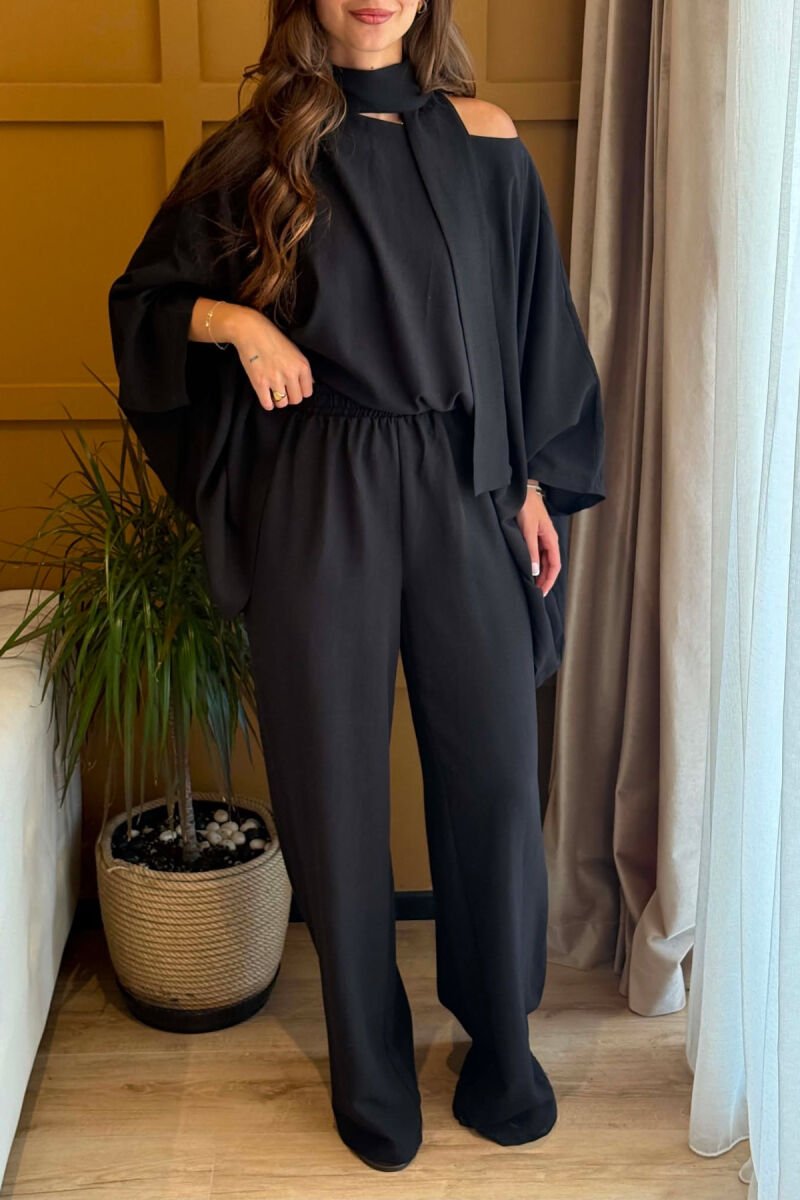 SET NJE NGJYRESH KEMISHE + PANTALLONA PER FEMRA NE NGJYRE TE ZEZE - 8