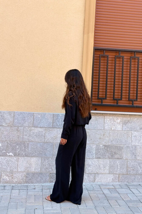SET NJE NGJYRESH KEMISHE + PANTALLONA PER FEMRA NE NGJYRE TE ZEZE - 3