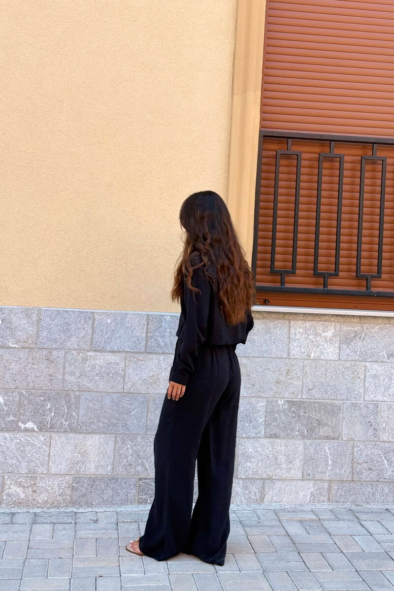 SET NJE NGJYRESH KEMISHE + PANTALLONA PER FEMRA NE NGJYRE TE ZEZE - 3
