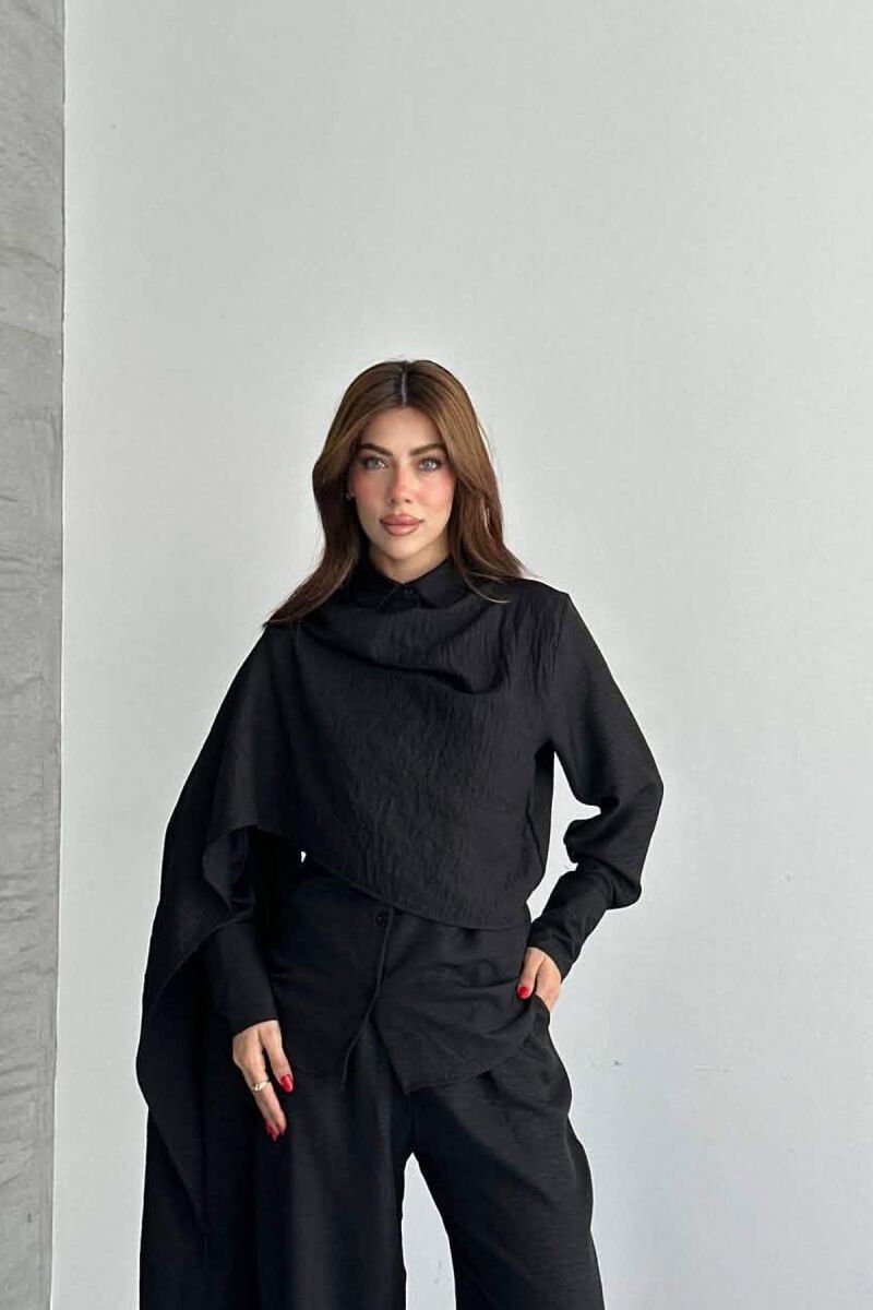 SET NJE NGJYRESH KEMISHE + PANTALLONA PER FEMRA NE NGJYRE TE ZEZE - 4