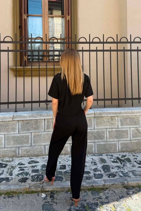 SET NJE NGJYRESH KEMISHE + PANTALLONA PER FEMRA NE NGJYRE TE ZEZE - 6