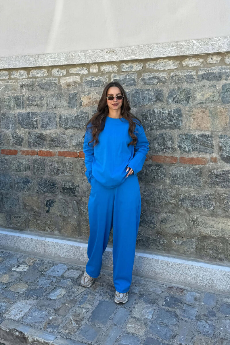 SET NJE NGJYRESH BLUZE+ TUTA PER FEMRA NE NGJYRE BLU - 1
