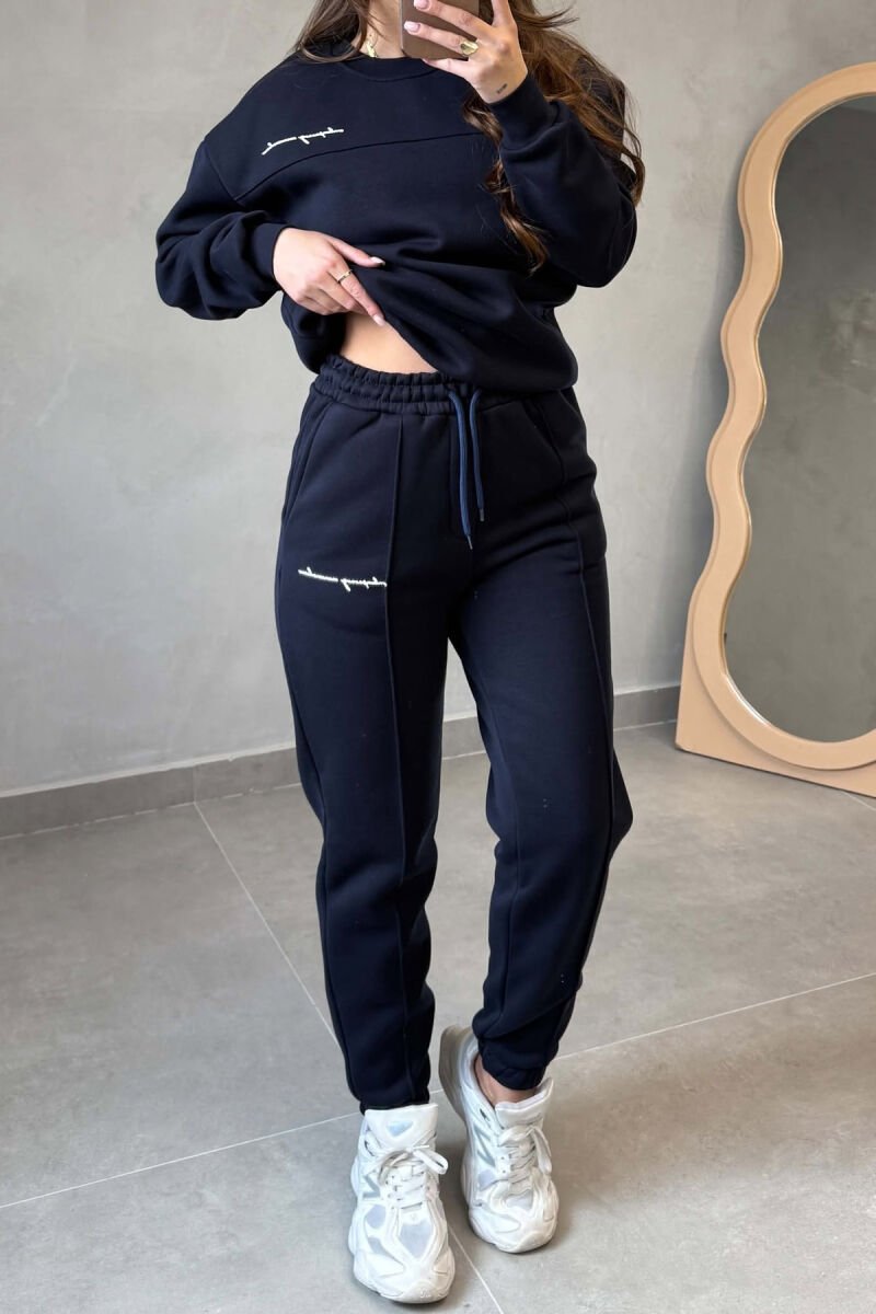 SET NJE NGJYRESH ME PUSH BLUZE + TUTA PER FEMRA NE NGJYRE BLU TE ERRET - 4