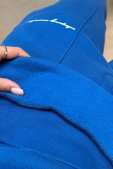 SET NJE NGJYRESH ME PUSH BLUZE + TUTA PER FEMRA NE NGJYRE BLU - 5