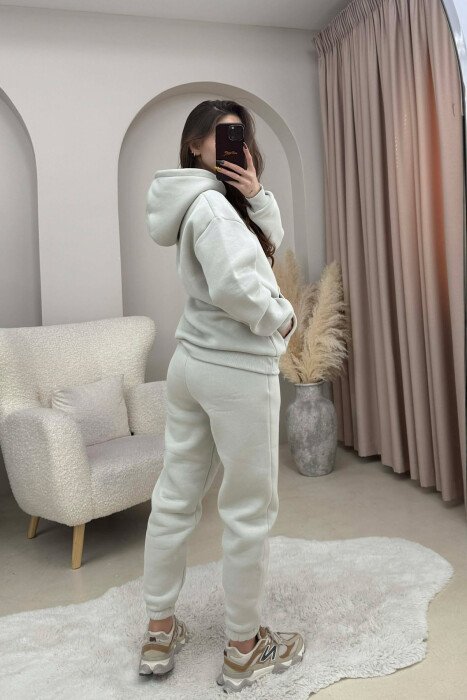 SET NJE NGJYRESH ME PUSH HOODIE+TUTA PER FEMRA NE NGJYRE GRI TE SHNDRITSHME - 3