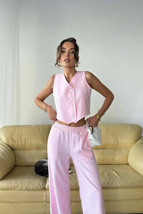 SET NJE NGJYRESH PER FEMRA JELEK + PANTALLONA NE NGJYRE ROZE - 7