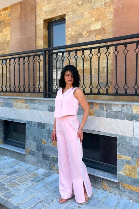 SET NJE NGJYRESH PER FEMRA JELEK + PANTALLONA NE NGJYRE ROZE - 2