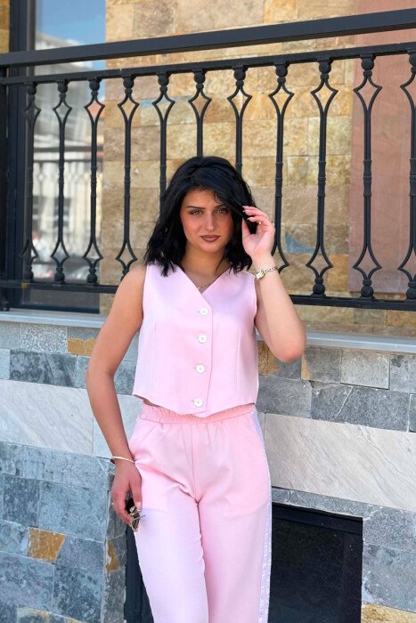 SET NJE NGJYRESH PER FEMRA JELEK + PANTALLONA NE NGJYRE ROZE - 3