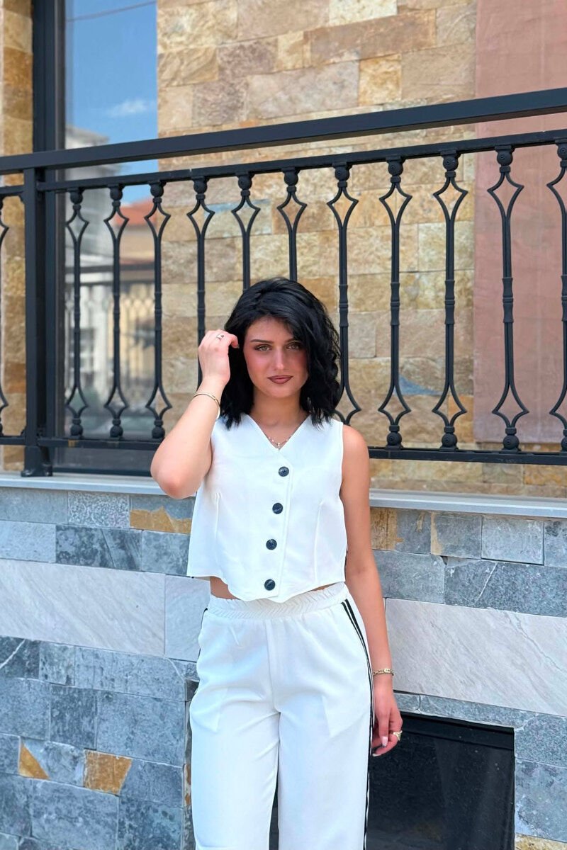 SET NJE NGJYRESH PER FEMRA JELEK + PANTALLONA NE NGJYRE TE BARDHE - 3