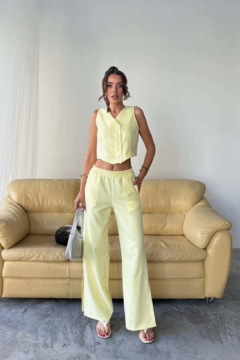 SET NJE NGJYRESH PER FEMRA JELEK + PANTALLONA NE NGJYRE TE VERDHE - 5