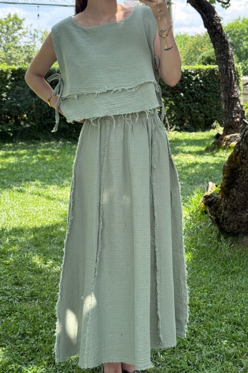 SET NJË NGJYRËSH KANATJERE+FUND PËR FEMRA NË NGJYRË MENTE - 4