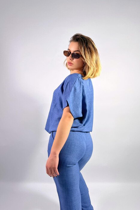 SET NJË NGJYRËSH I THJESHTË PËR FEMRA NË NGJYRËN BLU - 3