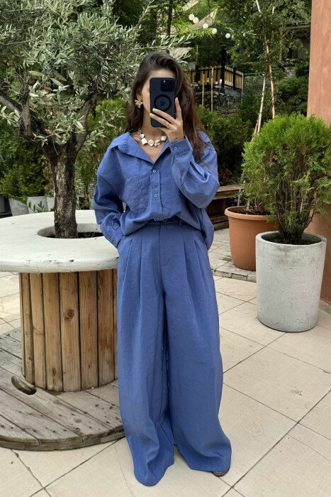 SET NJË NGJYRËSH PËR FEMRA NË NGJYRËN BLU - KLAUDIO FASHION