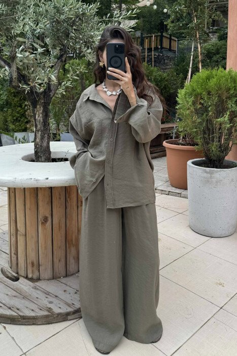 SET NJË NGJYRËSH PËR FEMRA NË NGJYRËN ULLI - KLAUDIO FASHION