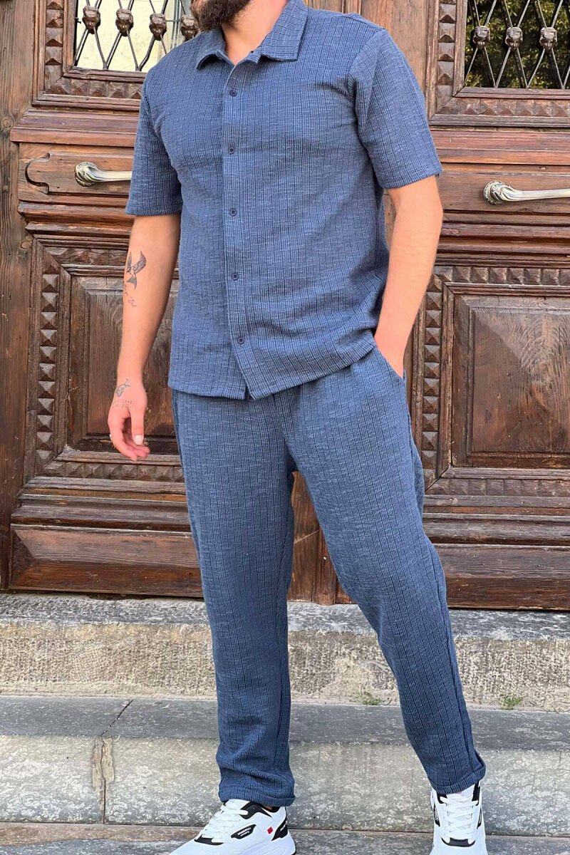 SET NJË NGJYRËSH PËR MESHKUJ NË NGJYRËN BLU - 1