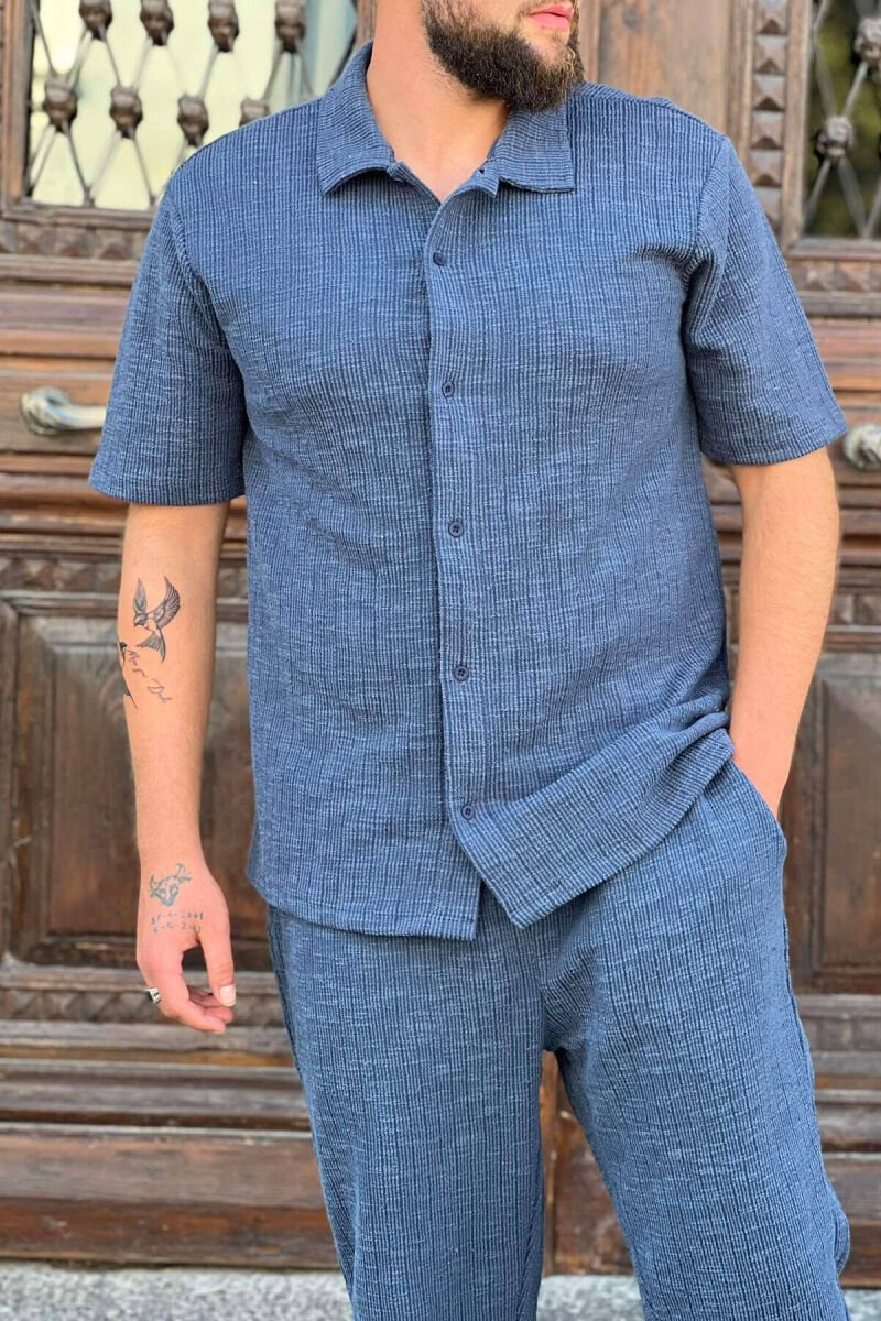 SET NJË NGJYRËSH PËR MESHKUJ NË NGJYRËN BLU - 3