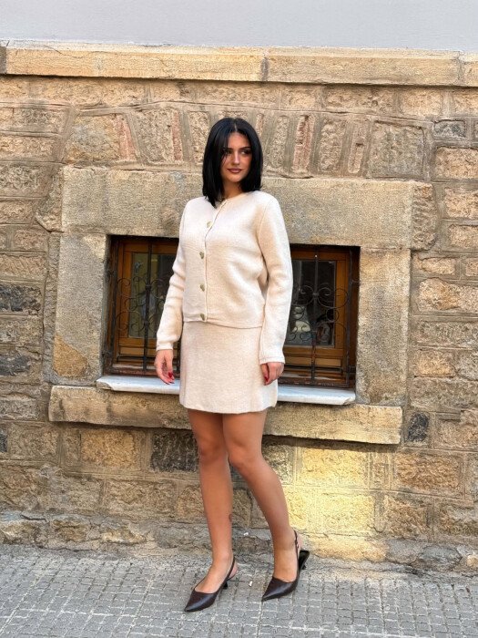 SET NJE NGJYRESH PULOVER + FUND PER FEMRA NE NGJYRE BEZHE TE ZBARDHUR - 4
