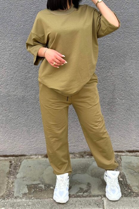 SET NJE NGJYRESH T-SHIRT I THJESHTE + TUTA PER FEMRA NE NGJYRE ULLI - 4