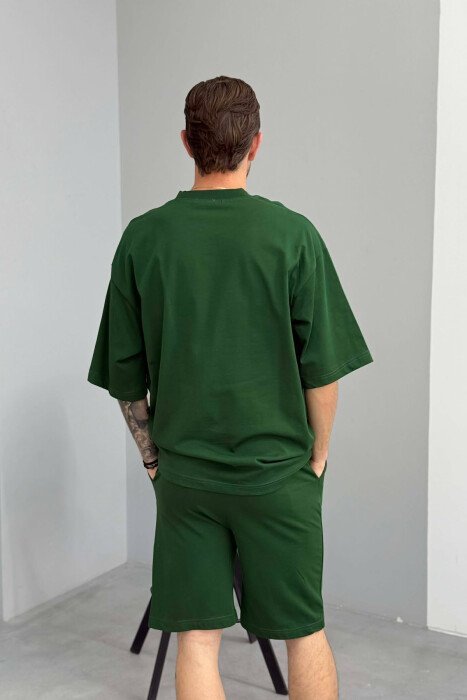 SET NJE NGJYRESH T-SHIRT + TUTA PER MESHKUJ NE NGJYRE JESHILE TE ERRET - 4