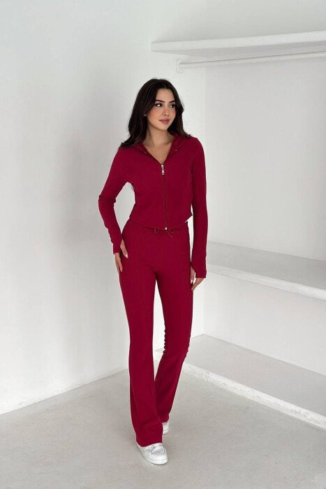 SET NJE NGJYRESH XHAKETE ME ZINXHIR + TUTA PER FEMRA NE NGJYRE TE KUQE - 4