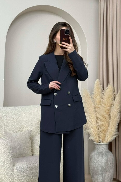 SET NJE NGJYRESH XHAKETE +PANTALLONA PER FEMRA NE NGJYRE BLU TE ERRET - 3