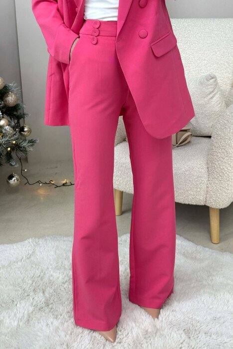 SET NJE NGJYRESH XHAKETE+PANTALLONA KLASIKE PER FEMRA NE NGJYRE ROZE - 4