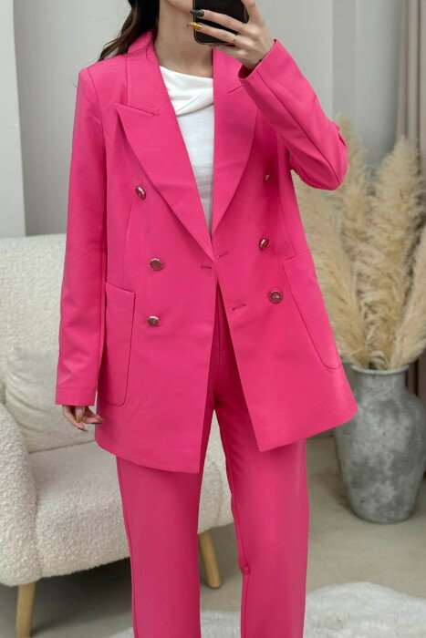 SET NJE NGJYRESH XHAKETE +PANTALLONA PER FEMRA NE NGJYRE ROZE - 3