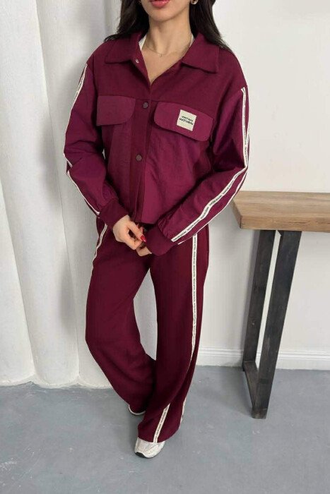 SET NJE NGJYRESH XHAKETE + TUTA PER FEMRA NE NGJYRE VISHNJE - 6