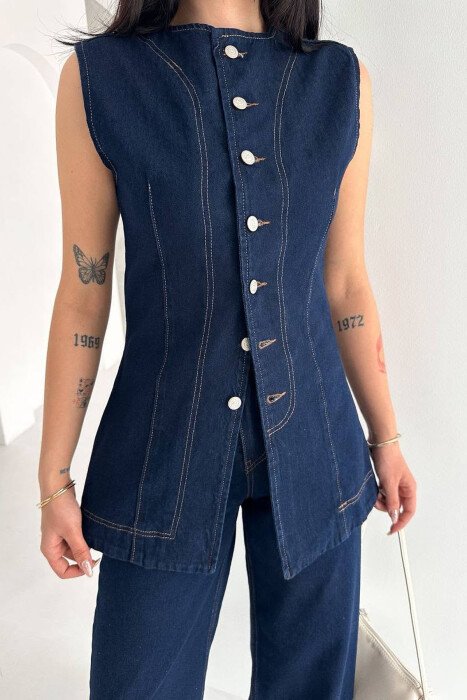 SET NJE NGJYRESH XHINS JELEK + XHINSE PER FEMRA NE NGJYRE BLU - 4