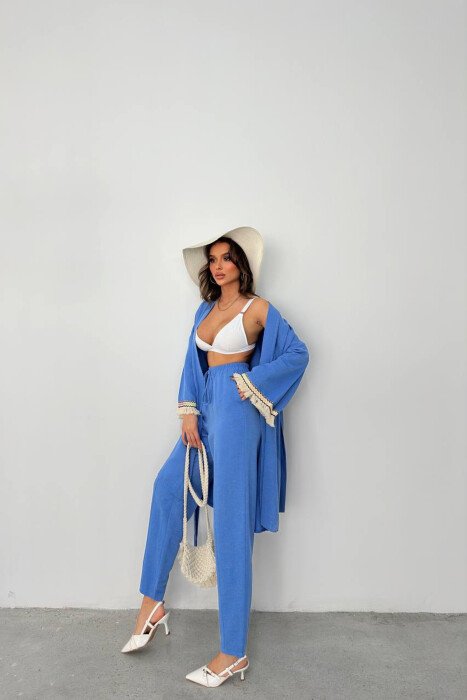 SET PELERINE+PANTALLONA PER FEMRA NE NGJYRE BLU - 3