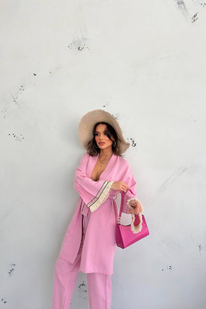 SET PELERINE+PANTALLONA PER FEMRA NE NGJYRE ROZE - 4