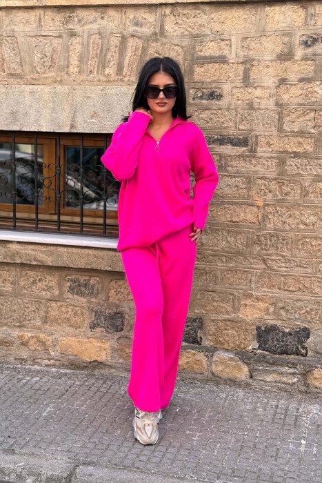 SET PULOVER+TUTA PER FEMRA NE NGJYRE CIKLAMI - 2