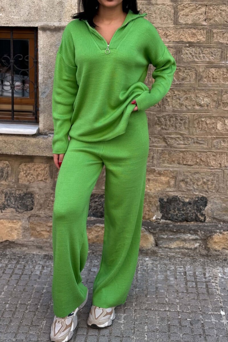 SET PULOVER+TUTA PER FEMRA NE NGJYRE JESHILE TE ZBARDHUR - 2