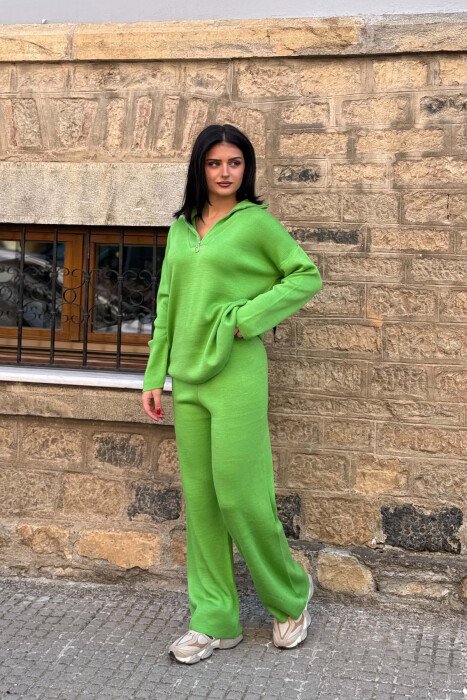 SET PULOVER+TUTA PER FEMRA NE NGJYRE JESHILE TE ZBARDHUR - 3