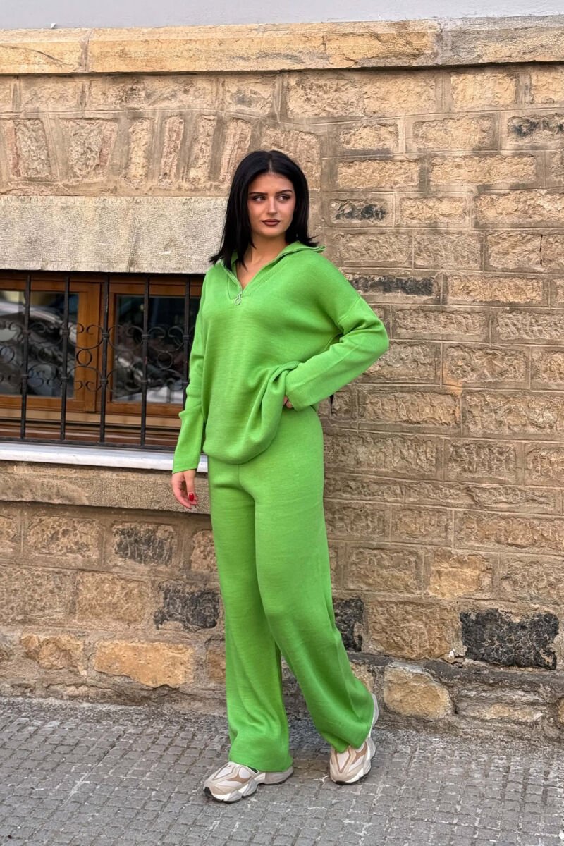 SET PULOVER+TUTA PER FEMRA NE NGJYRE JESHILE TE ZBARDHUR - 3
