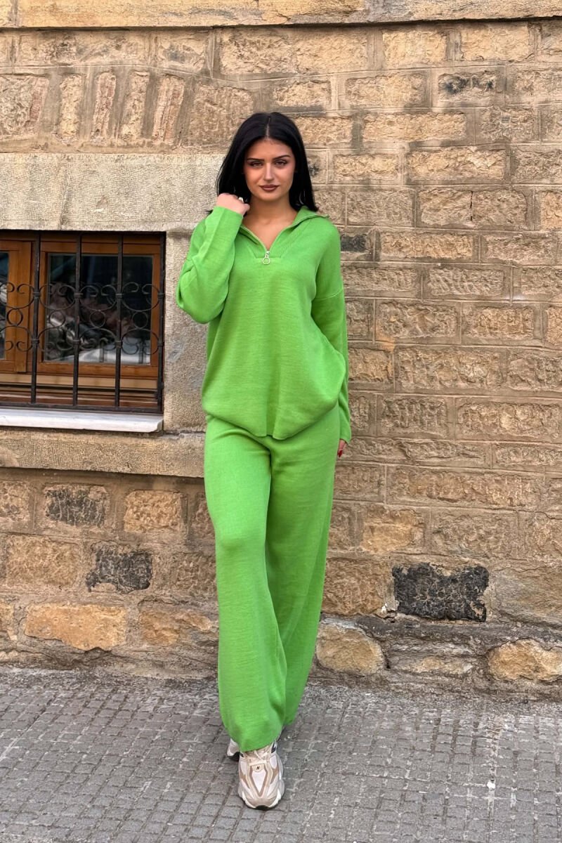 SET PULOVER+TUTA PER FEMRA NE NGJYRE JESHILE TE ZBARDHUR - 6