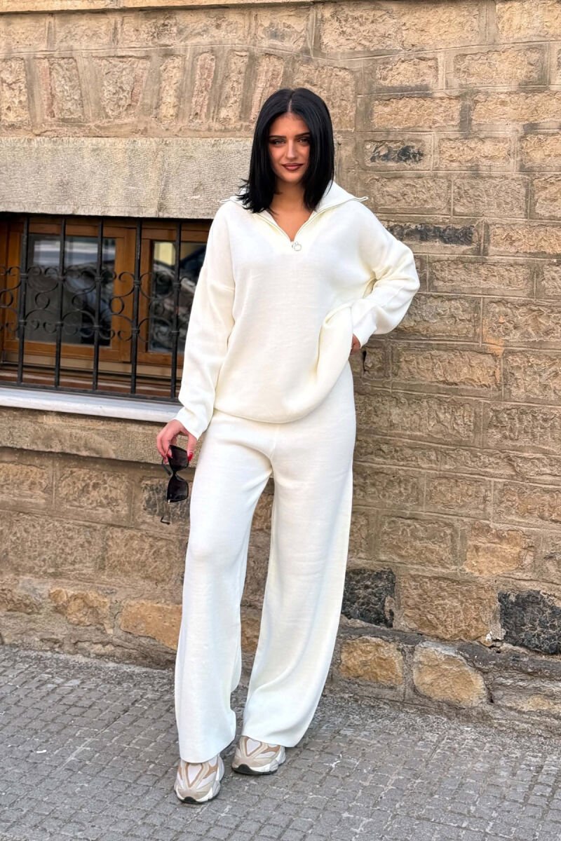 SET PULOVER+TUTA PER FEMRA NE NGJYRE KREM - 5