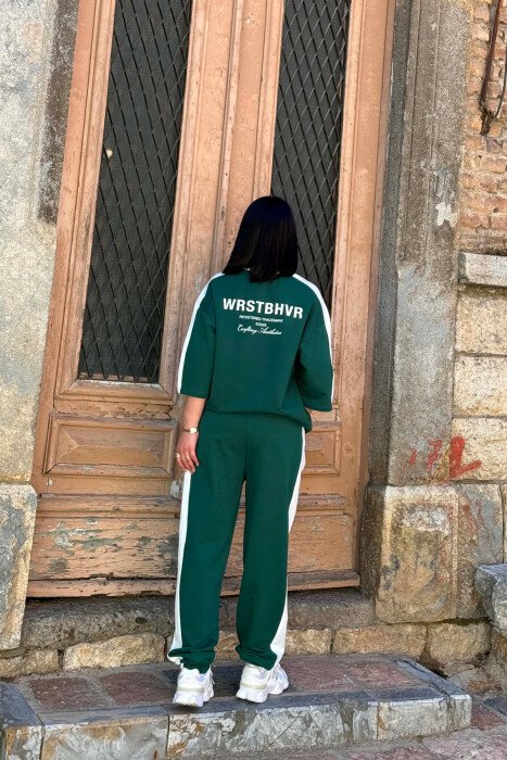 SET T-SHIRT ME SHKRIME + TUTA PER FEMRA NE NGJYRE JESHILE - 4